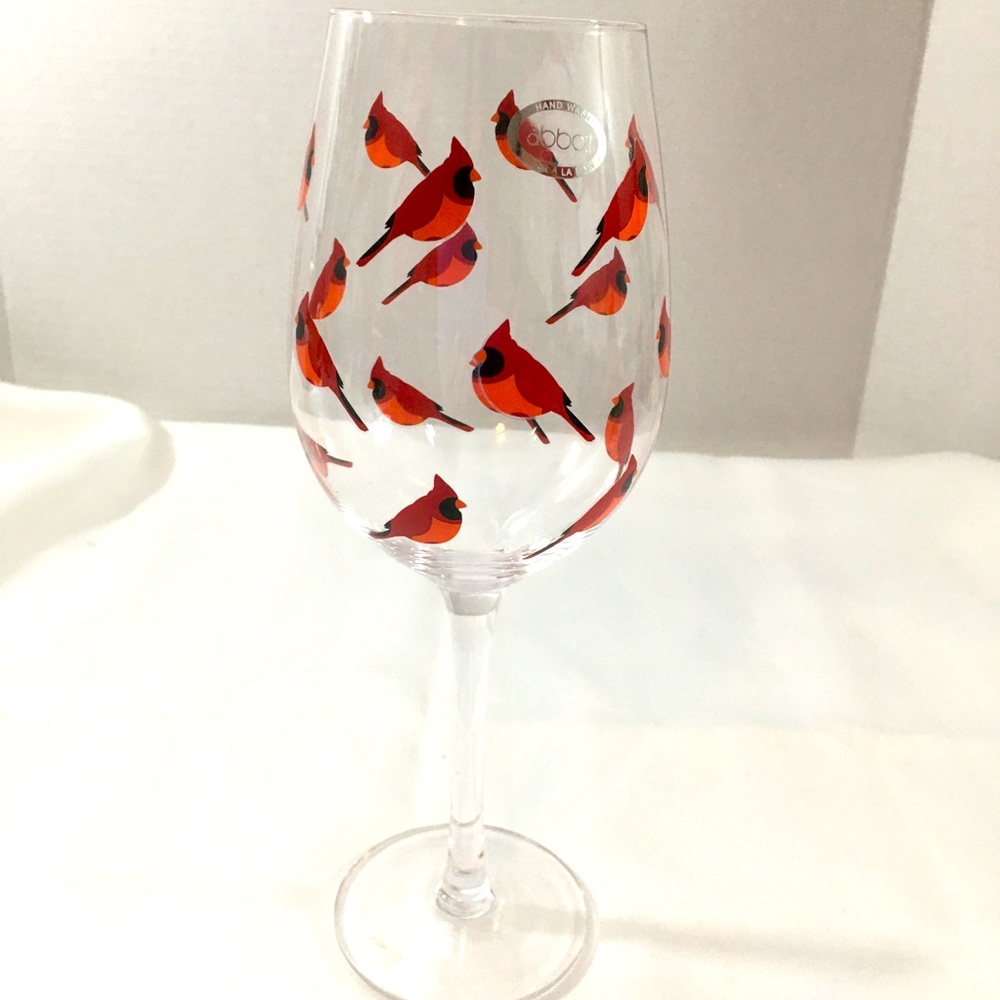 Cardinal goblet. Abbott cardinals glass. 4”x 9-1/2” height. Gorgeous!!